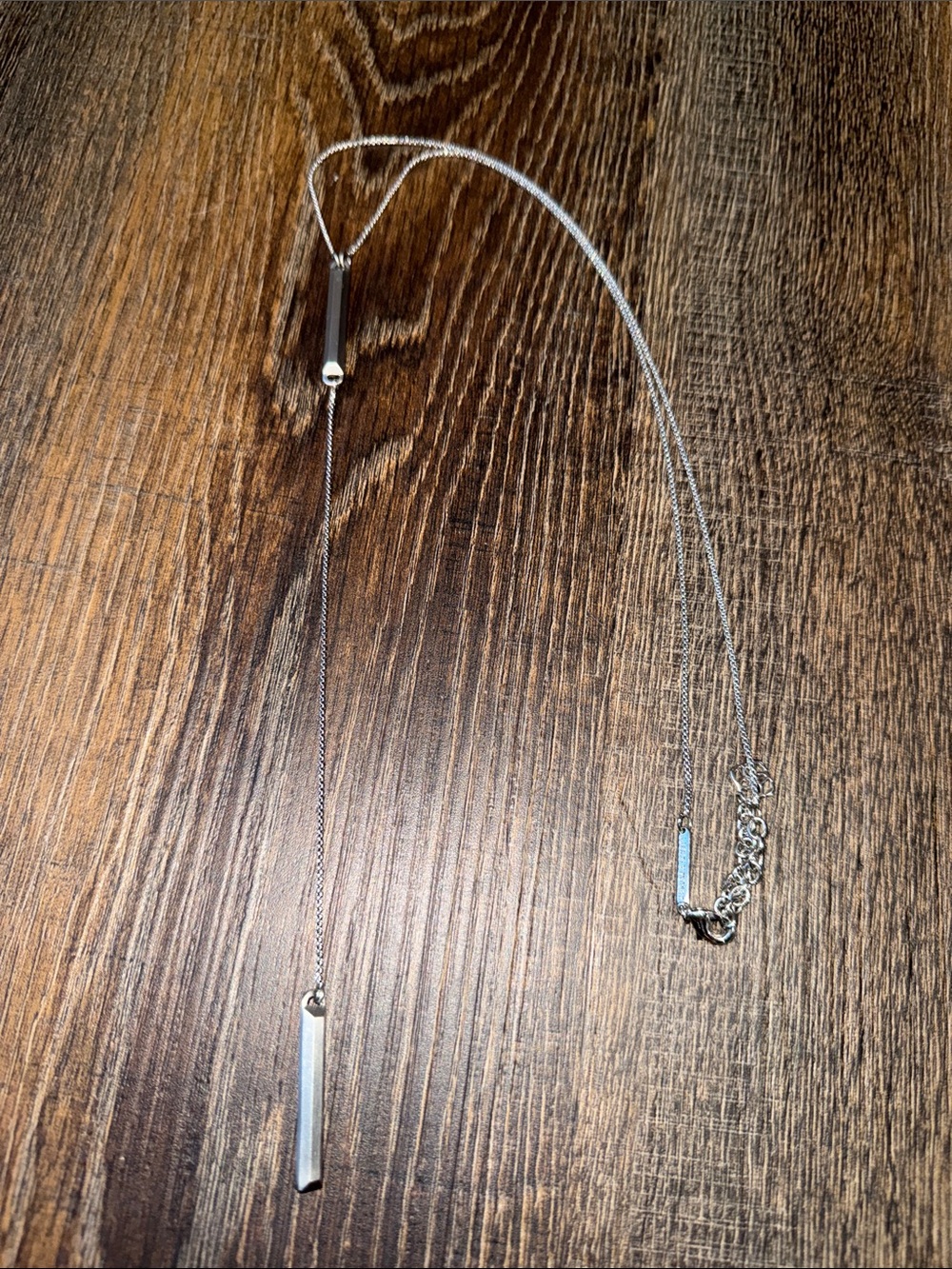 Kendra Scott Silver Bar Y- Necklace